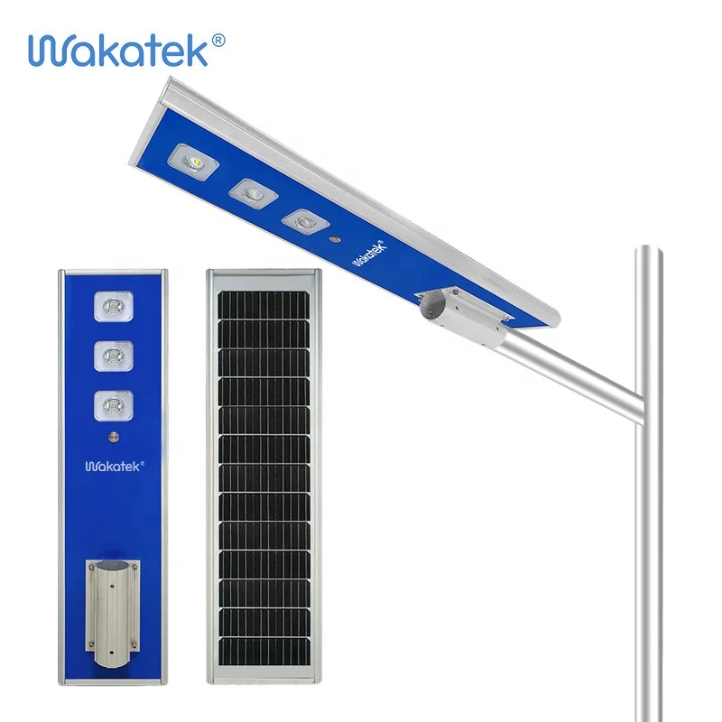 WAKATEK завод водонепроницаемый уличный фонарь 150 Вт 200 Вт 300 Вт интегрированный все в одном светодиодный уличный фонарь на солнечной батарее