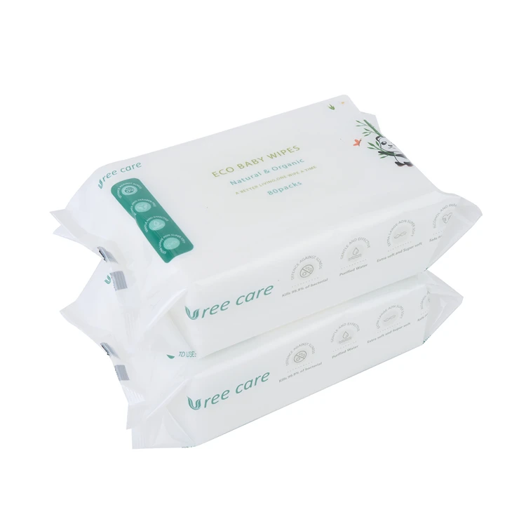 Kiwi facmily loved and design eco friendly compostable bamboo baby wet wipes