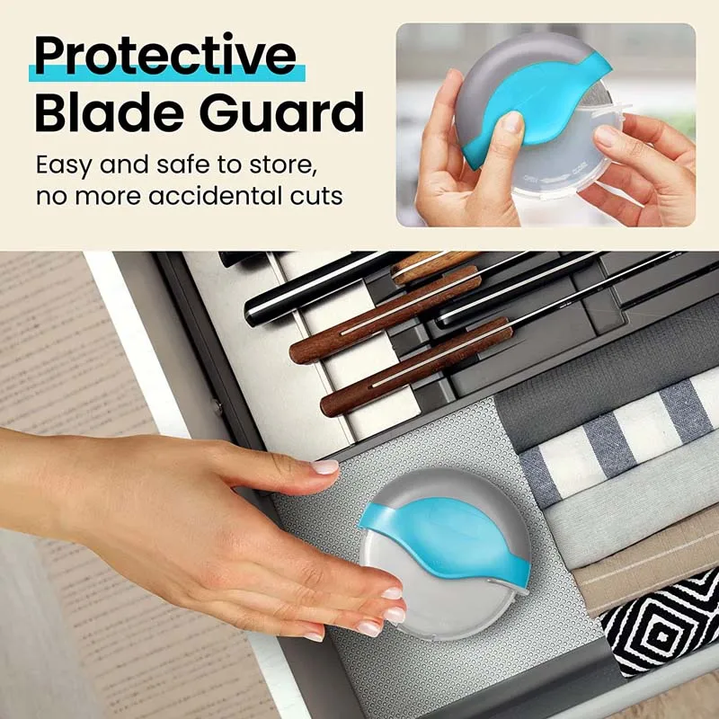 Premium Super Sharp Stainless Steel Pizza Tools Easy to Cleaning Pizza Silicer Rolling Cutter