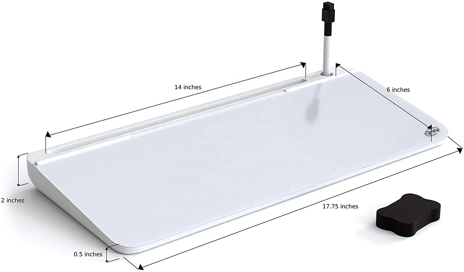 Multi Function Glass Desk Board Wood Base Writing Glass Board