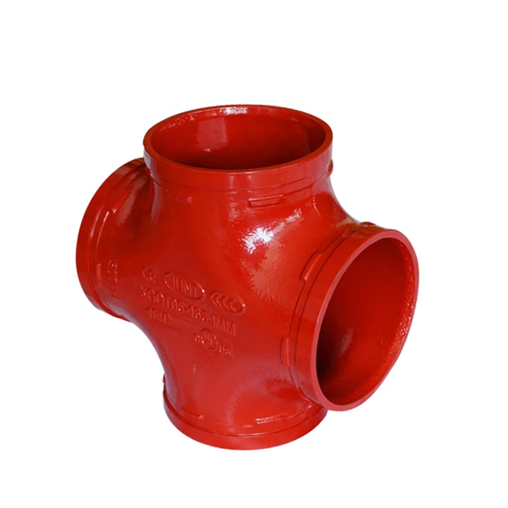 Fire fighting grooved steel Pipe Fitting  Products Flexible Coupling elbow Tee for preventing fire