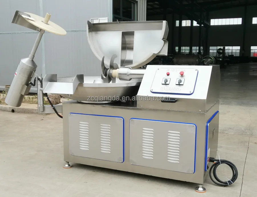 Qiangda make sausage production  rapidly chopping meat bowl cutter mixer meat bowl cutter chopper machine meat bowl cutter