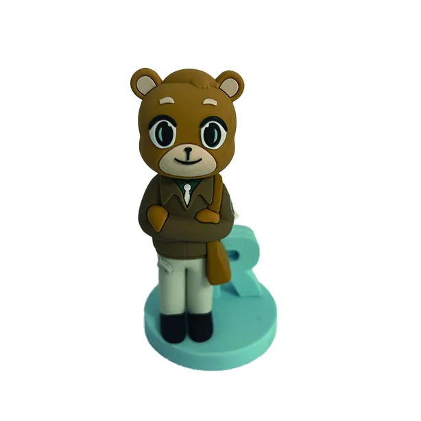 Customized PVC animal Keychains Giraffe Stereo cartoon image Key ring Custom 3d Fashionable Silicone Key Chain