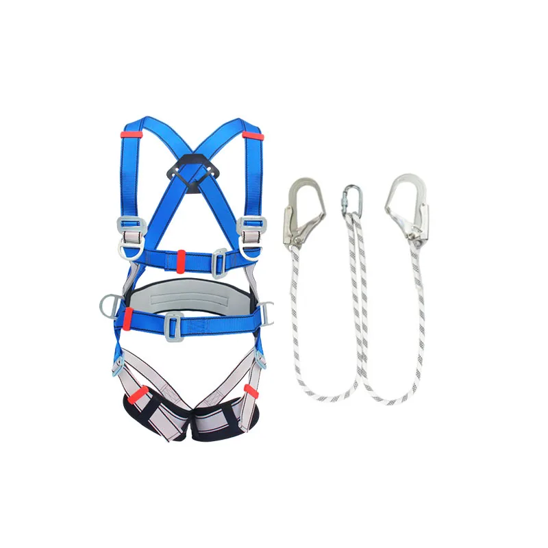 Certified Yellow Black Polyester Webbing Fall Protection Safety Full Body Harness For Work At Height Safety Harness