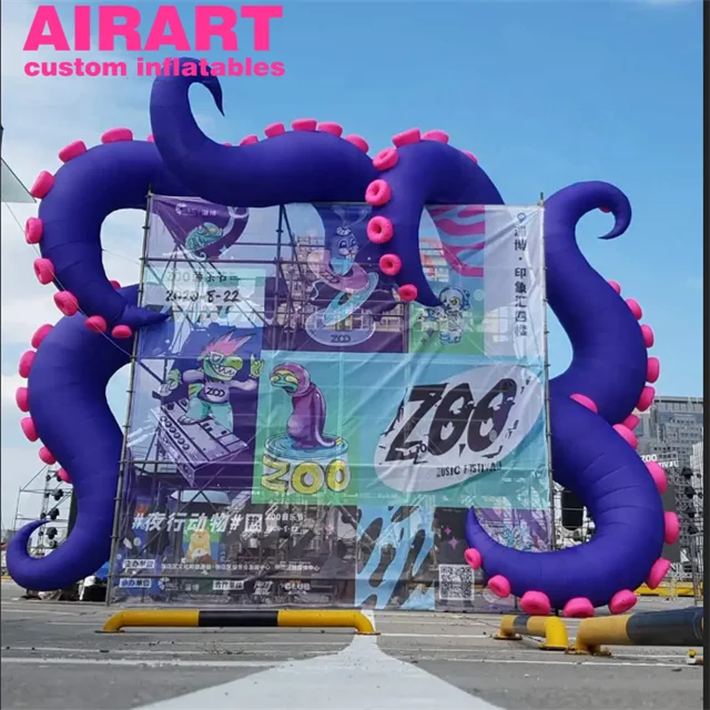 Easter stage props decoration blue inflatable octopus tentacles