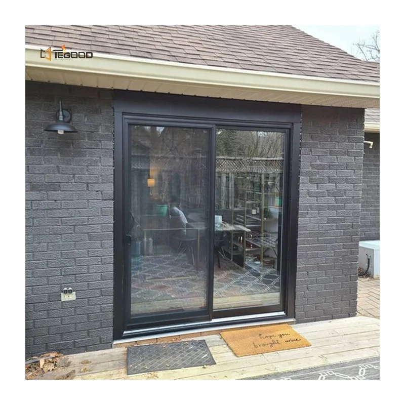 Exterior Aluminum 2 lite Sliding Patio Glass Door
