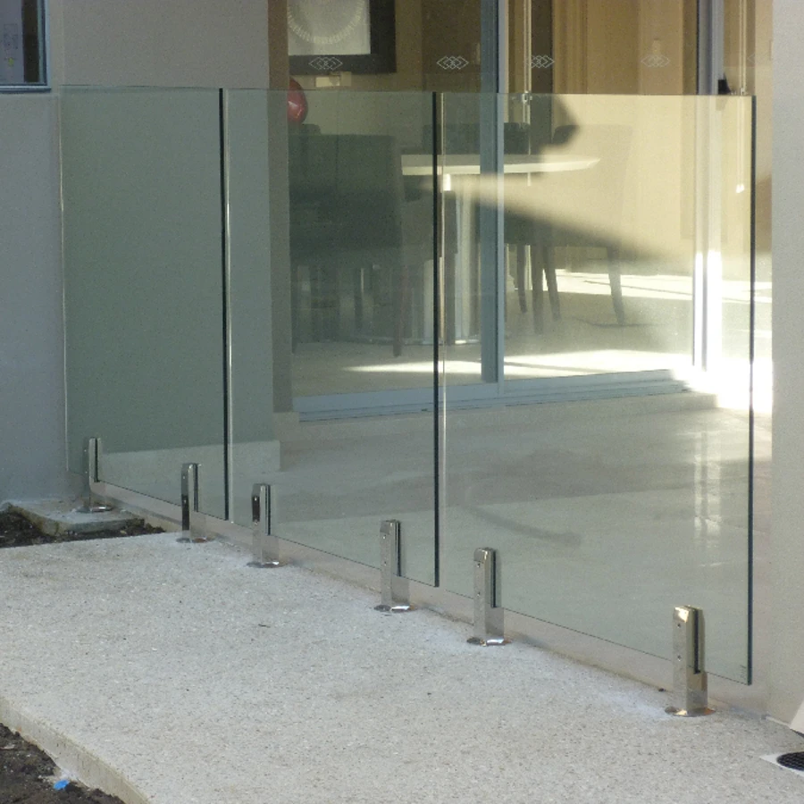 Stainless Steel Spigots Glass Fence Spigots Balcony Frame-less Stairs Glass Railing  Design