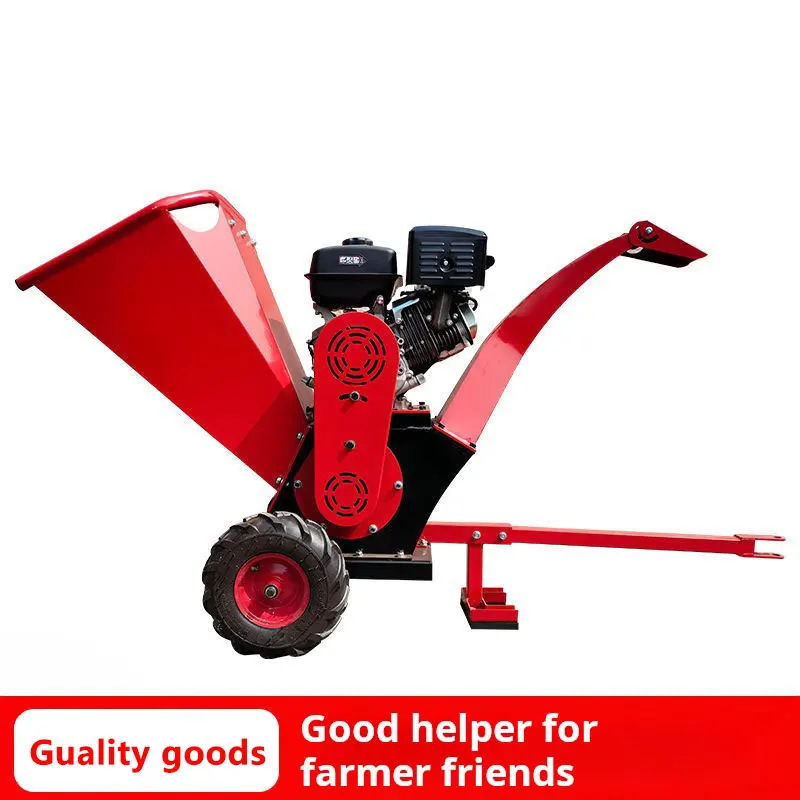 Twig diesel shredder straw gasoline shredder Twig electric grape shredder can move fruit tree leaves