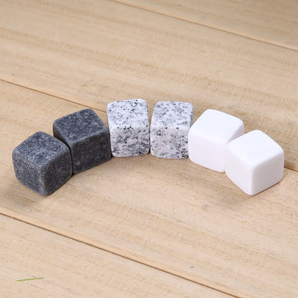Top Seller Wholesale Personalized Granite Marble Cubes Chilling Stone Set In Gift Case Whisky Ice Stone For Whisky Bourbon