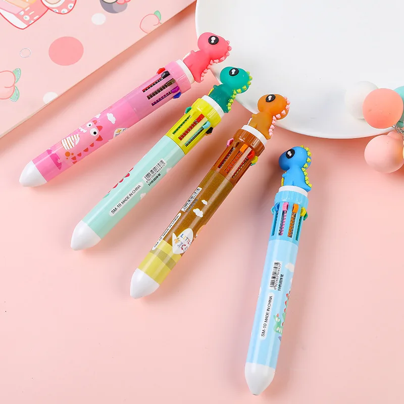 Promotional Gift Custom Logo 10 Color Ball Point Pen with Mechanical Pencil China Ball Pen