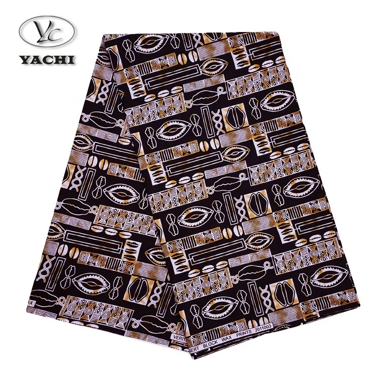 Yachitex Ready To Ship 100% Cotton Wax African Ankara  Wax Print Fabric For Dress