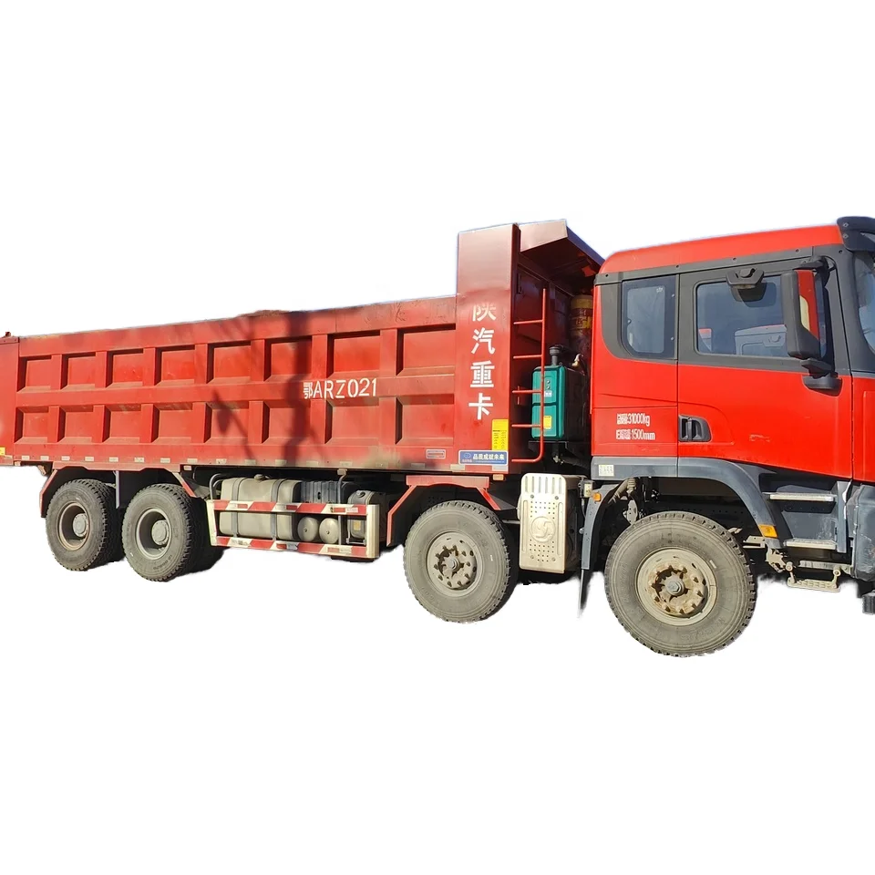 Used Shacman Delong X5000 430HP 8X4 7.6m Diesel Tipper Truck Euro2 Manual Transmission Left Steering for Sale