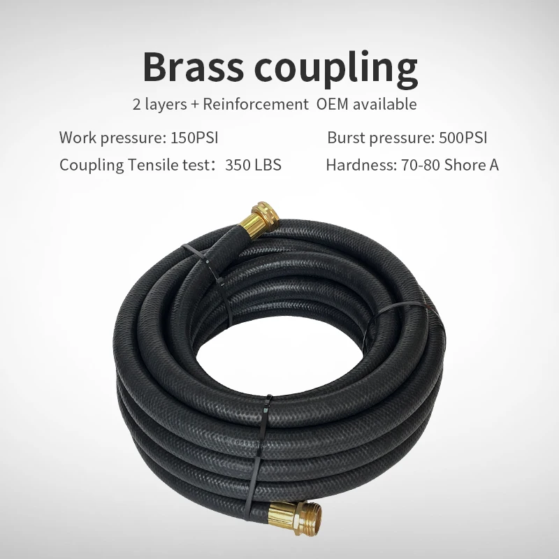 Garden Rubber hose with Brass coupling