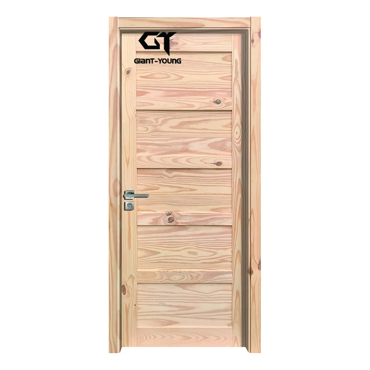 Modern interior solid pine flat medium fiber door design Picture frame with interior plan solid wood door
