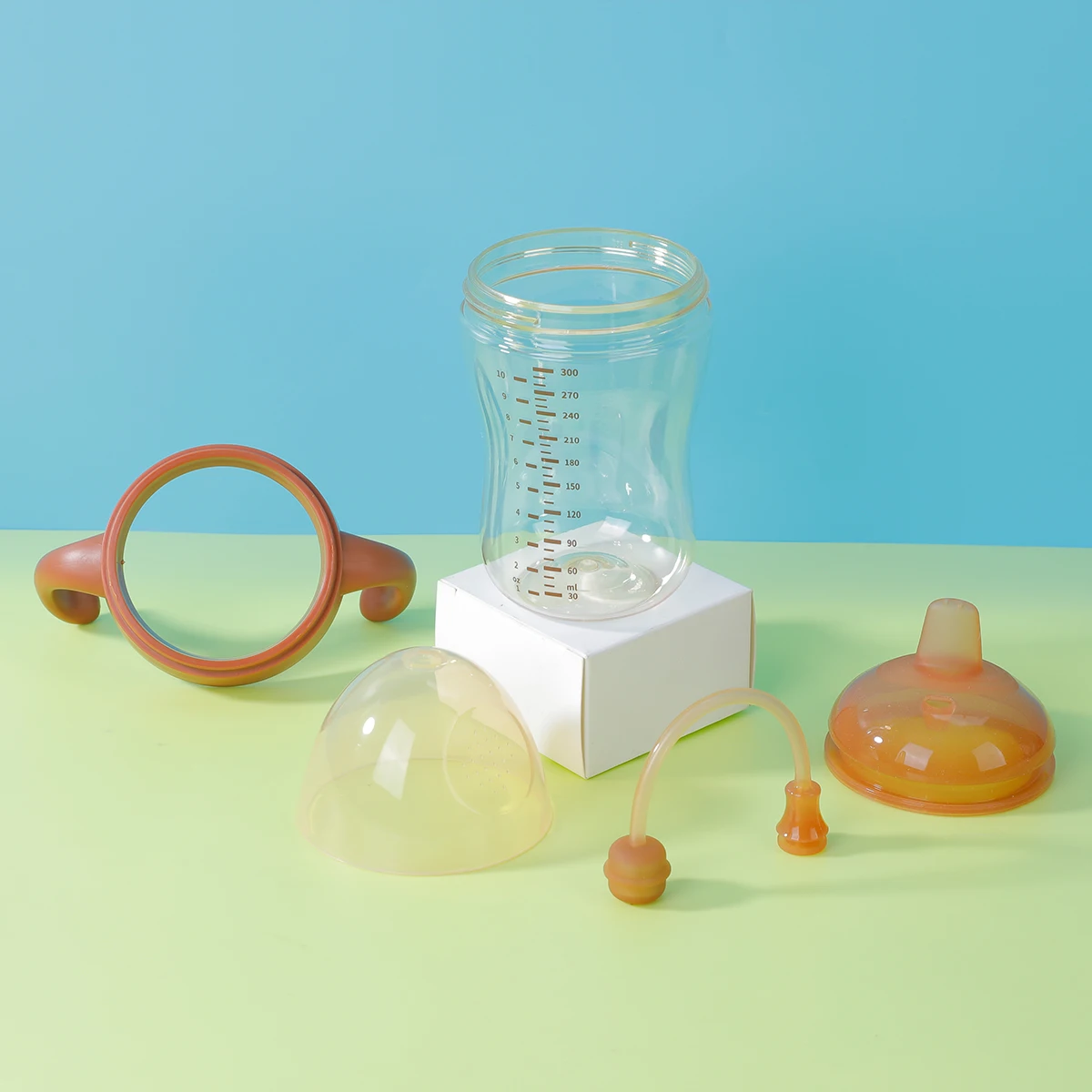 240ml PPSU baby bottle Wide neck silicone pacifier 0-12 months baby bisphenol a free straight pacifier 72-caliber bottle