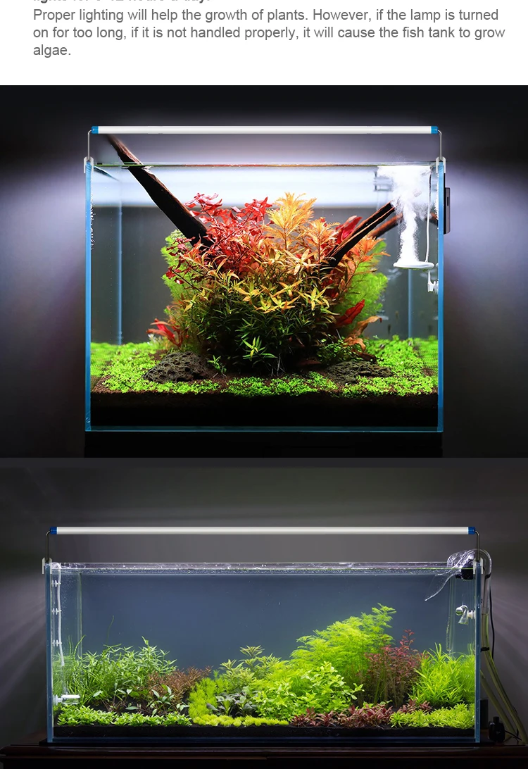 Super Slim LEDs Aquarium Lighting Aquatic Plant Light 18-75CM Extensible Waterproof Lamp For Fish Tank