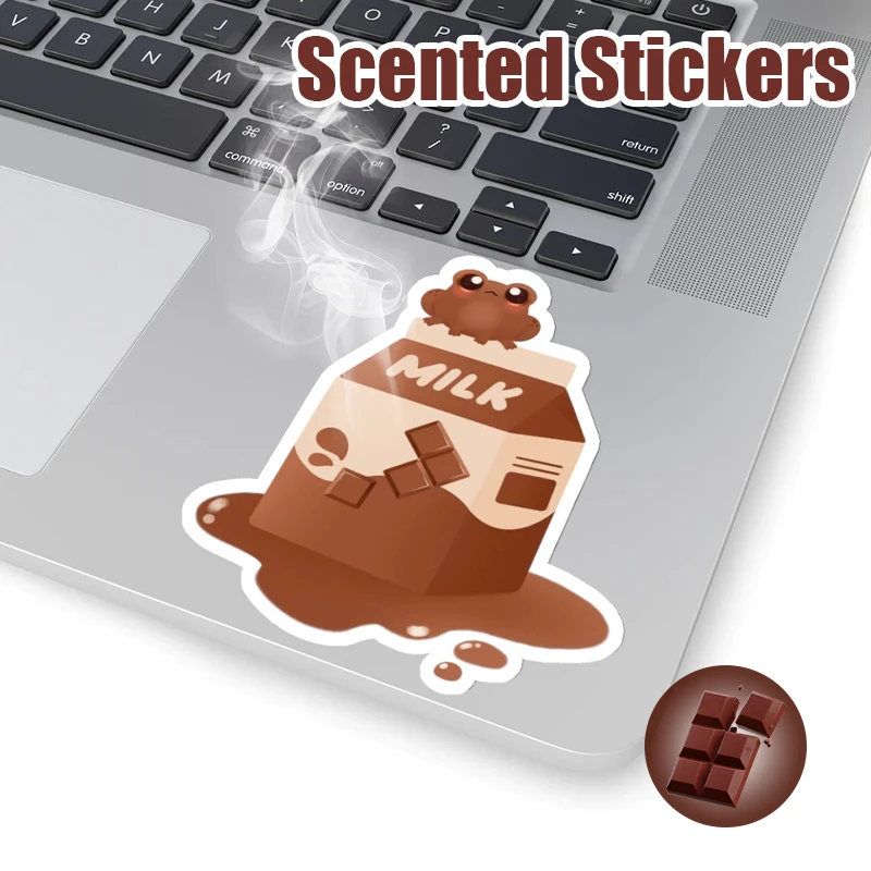 Custom Fruit Flavour Stickers Scented Sticker Fragrance Scraping Label Reward Scratch And Sniff Adhesive  Vinyl  Stickers