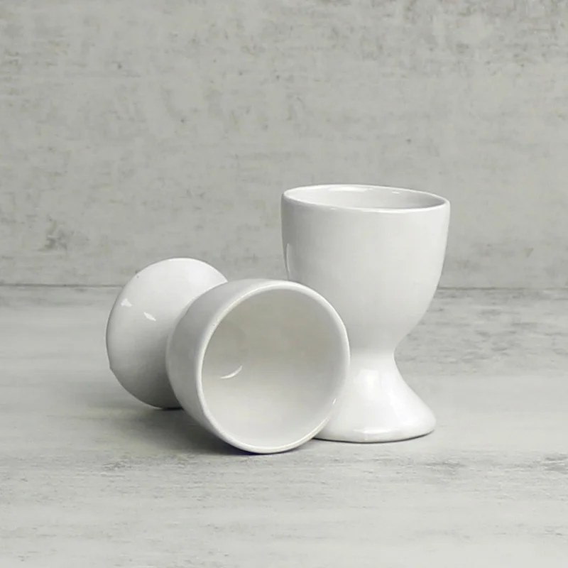 1.5oz White Classical Ceramic Cup Mini Porcelain Wine Mug Ceramic Egg Cups For Daily Use Eastern Holidays Party Hotel