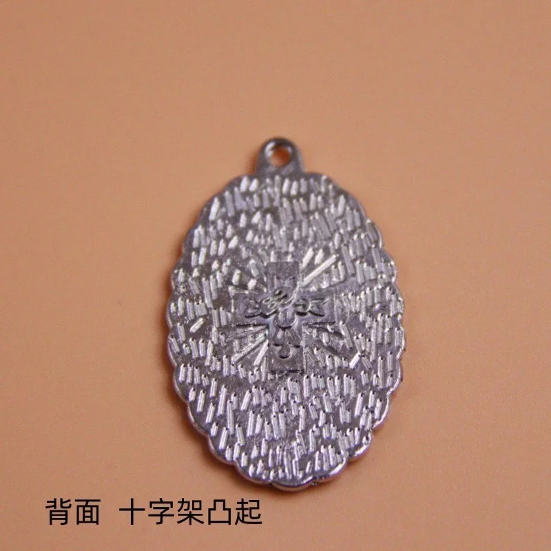 Oval Mix Saint Charms St Virgin Mary Charms Religion Metal Medal Pendant for Rosary Bracelet Making
