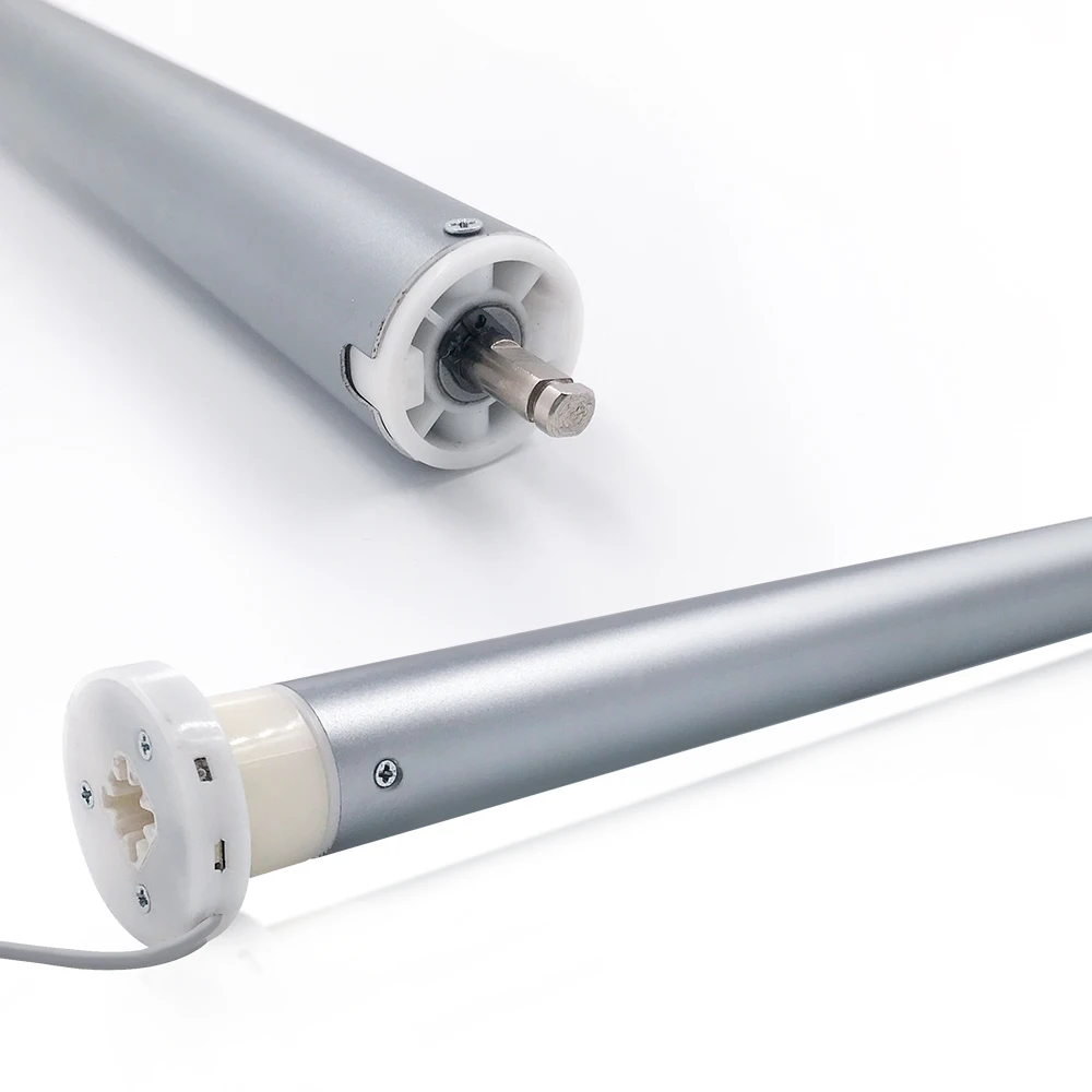 Z Wave Plus Rechargeable Wireless 2200mah Battery Powered Solar Panel Charging Tuya Smart Tubular Motor Aluminum Europe Modern