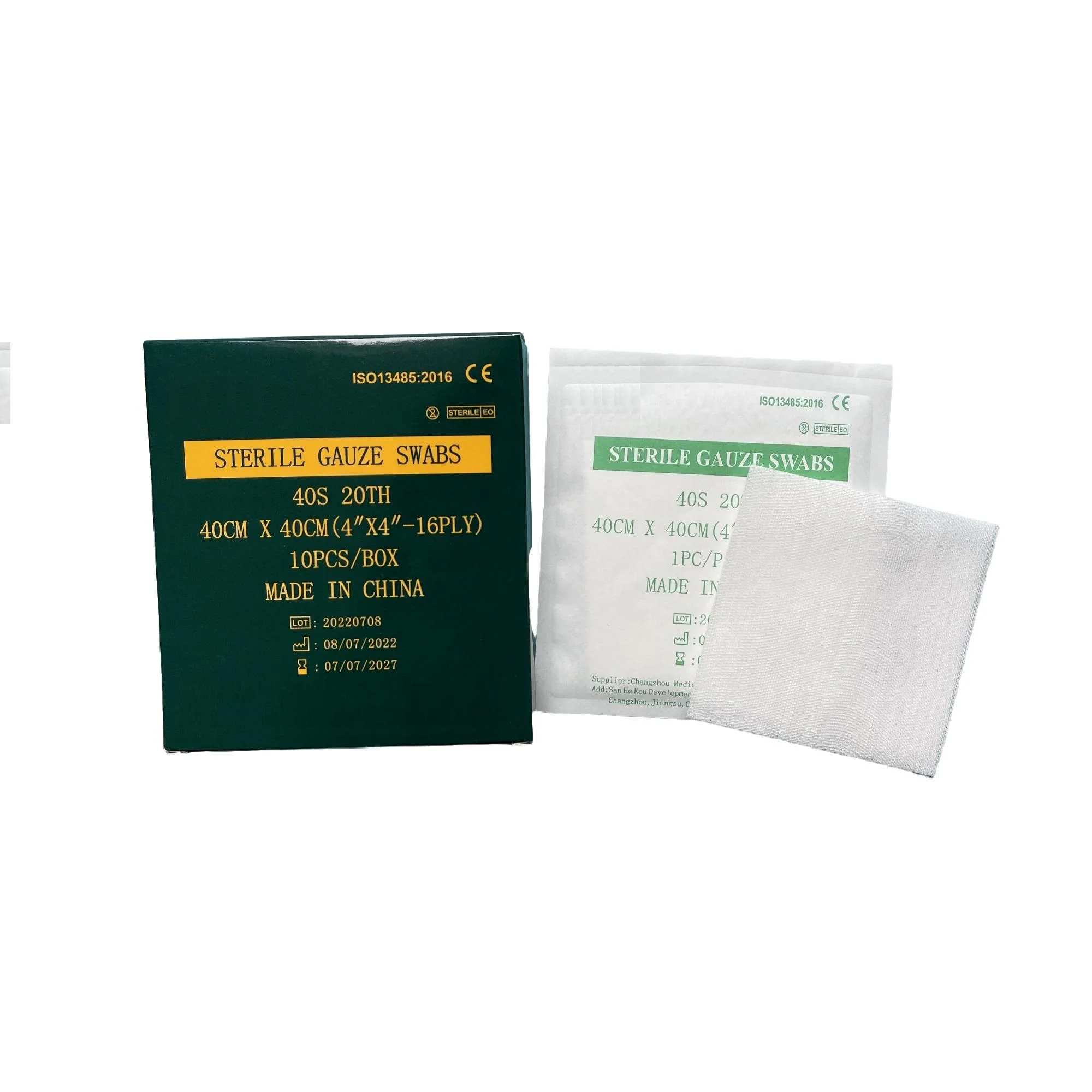 Medical factory wholesale sterile gauze piece high absorbent compress gauze swabs