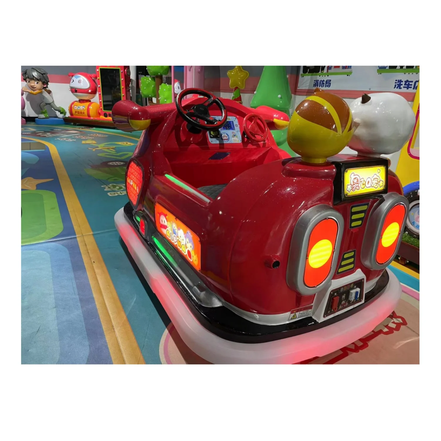 High Quality Fiberglass Kids Bumper Cars With Shining LED Light Electric Car Battery Ride On For Sales