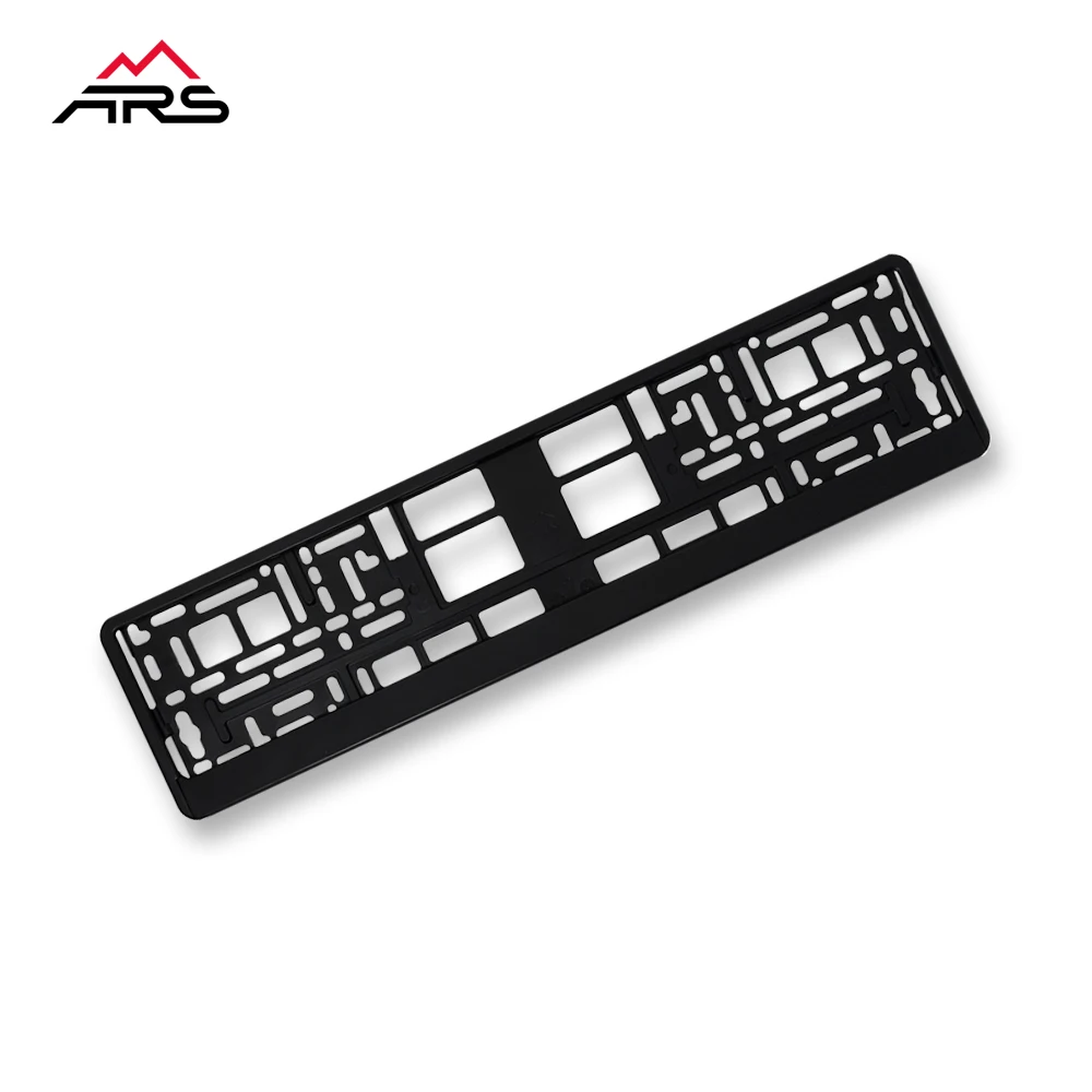 Black plastic license plate frame / holder European standard