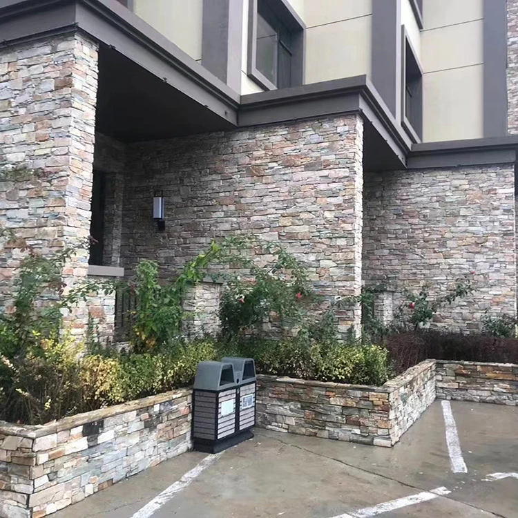 Irregular Grey Quartzite Random Size Stone loose stone wall for Exterior Walls and Floor