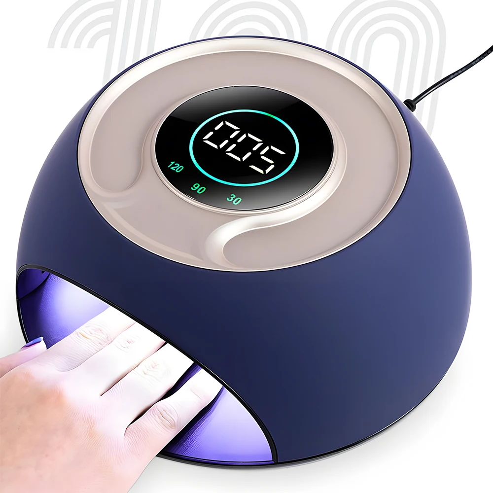 120W Portable Dual Light Source UV Lamp Nail Dryer Machine With 42pcs UV Led