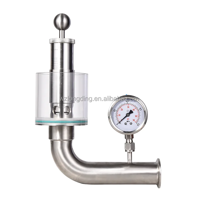 Stainless Steel Air Pressure Release Exhaust Valve Sanitary Pressure Relief Safety Valve For Beer Fermentation Tank