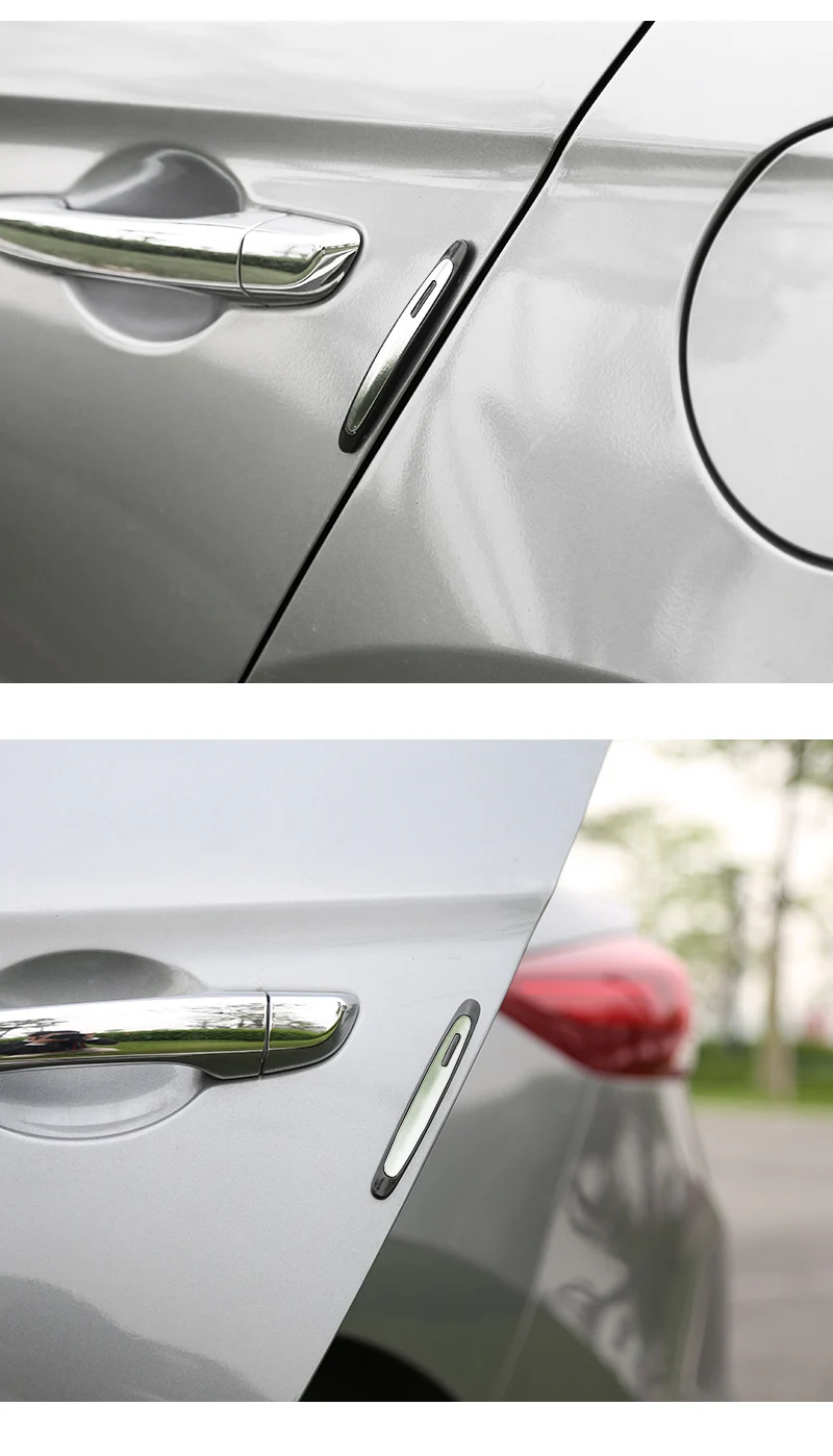 Molding Black Color 4 Pcs Car Styling Door Edge Guards Bumper Protector Trim Guard Sticker for Auto Vehicle