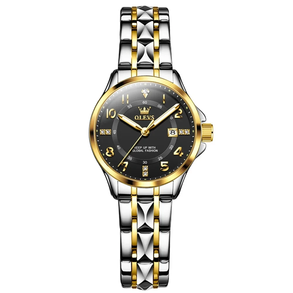 Cheap Price 2910 Quartz Watches for Women Stainless Steel Strap Female Wristwatches Luminous Hands Auto Date Business Watch
