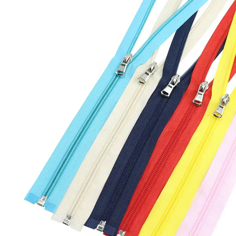 Wholesale Custom 5# Nylon Coil Zipper Long Chain Roll Cierre for Garment/Textile/Bags/Tent