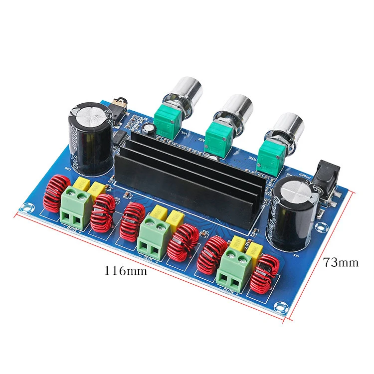 TPA3116D2 Bluetooth amplifier module 2.1 channel 100W+2*50W dual core chip digital amplifier board