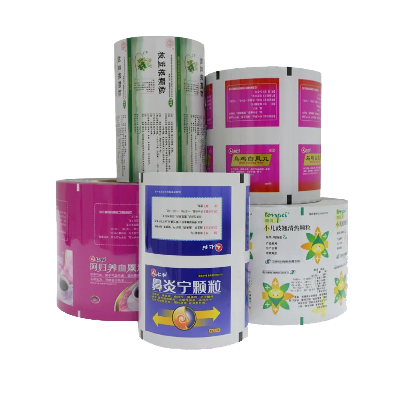 Printing custom food grade PET/AL/PE aluminum foil composite soft plastic bag packaging roll film
