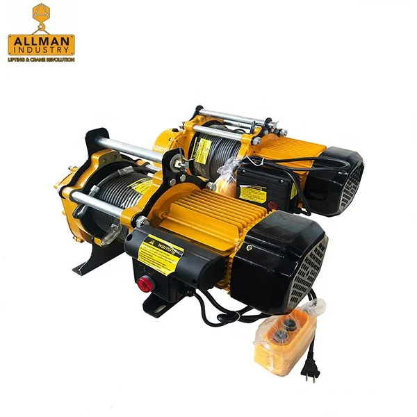 ALLMAN electric cable pulling winch with hook