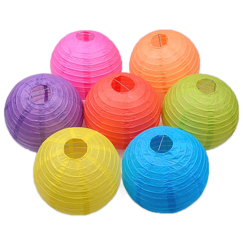 Round Paper Lanterns Lamps Festival Wedding Decoration Chinese Paper Lanterns Lanterns Wedding