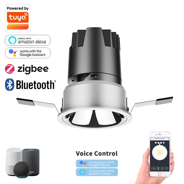 Module Optional Smart Zigbee remote control recessed mounted CCT adjustable Led spot light for room