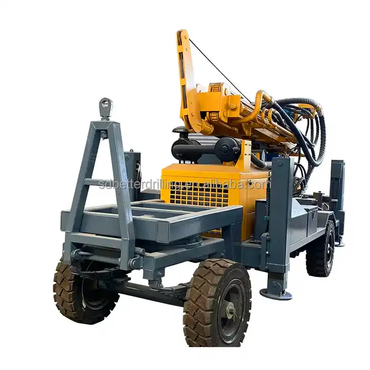 Made in china 200 meters mobile diesel water well drilling equipment drilling rig