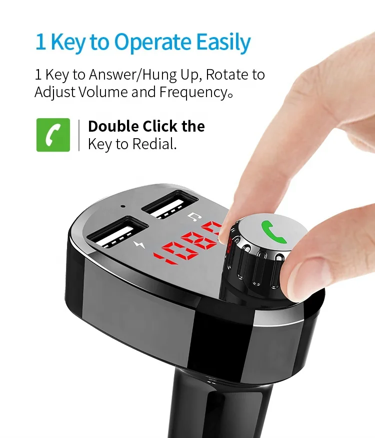 BT 5.4 3.1A Dual USB Fast Charger Hands Free Car MP3 Player Audio wireless Bluetooth FM Transmitter fm modulator For car