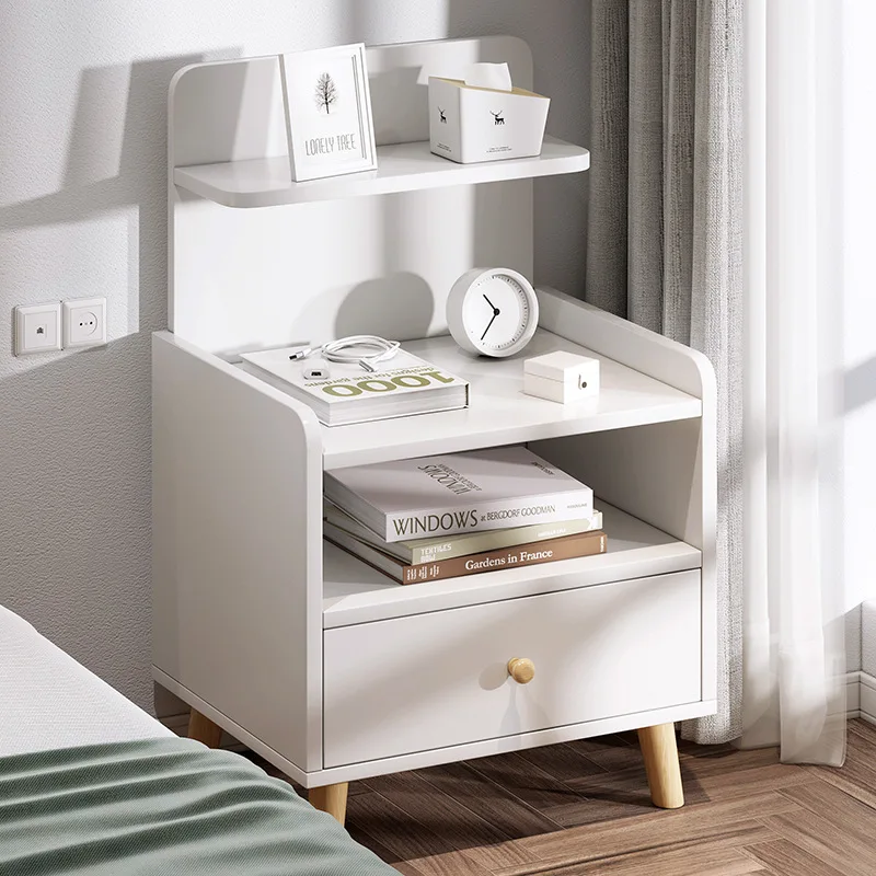 Modern New Design Clear Vintage Tempered Marble Nightstand Versatile Bedside Coffee Table For Bedroom Or Living Room