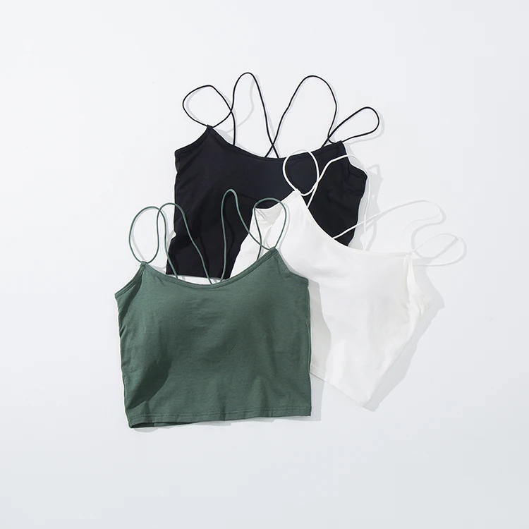 
Soft Comfortable Women Camisole Tops Vest Shoulder Strap Beauty Back Bra Underwear Ladies Camisoles 