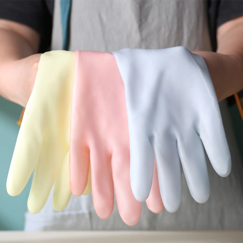 Household Kitchen Wash Dishes Cleaning Gloves Waterproof Long Sleeve Rubber Latex Gloves