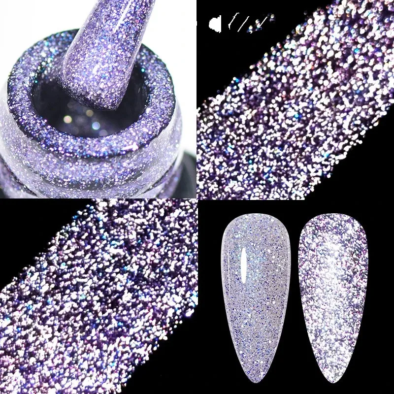 Extended UV Gel Platinum Glitter Acrylic Polyethylene Gel is used for quick extension construction nail beauty