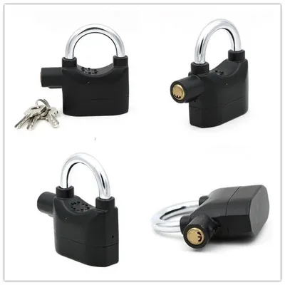 110dB Security  Anti-Theft Waterproof Motor Bicycle Lock Siren Safety Padlock Door Alarm Lock