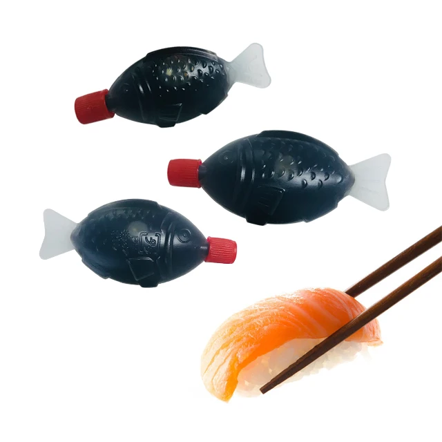 4ml plastic fishes Natural brewed sushi sashimi  fish shaped bottle Take away soy sauce