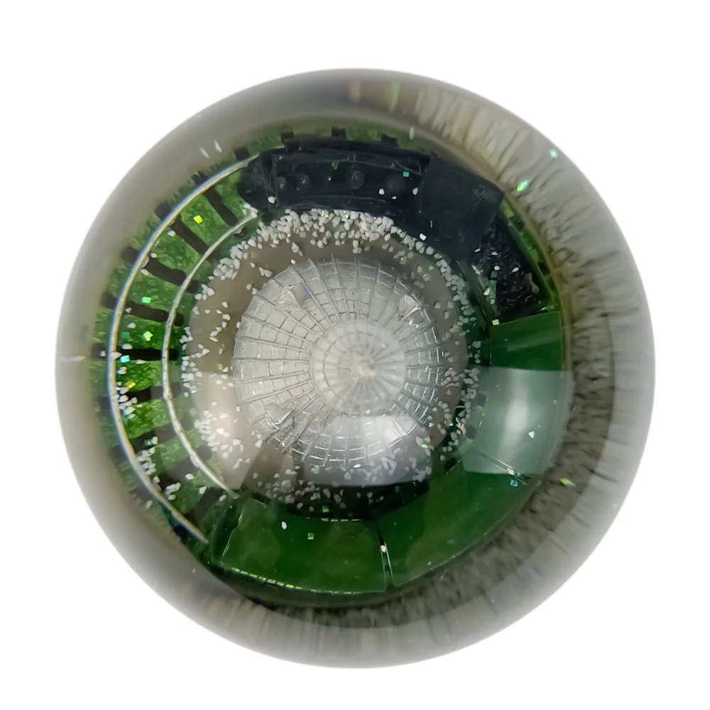 Crystal Ball Resin Snowflake Ball 120mm Featured Building Railway Station Souvenir Craft Ornament Snowflake Crystal
