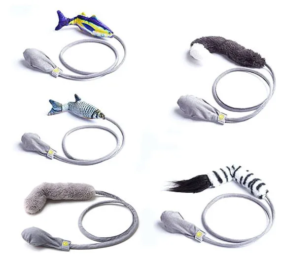 New Automatic Product Creative Cat Stick Simulation Beating Fish Interactive Pet Plush
