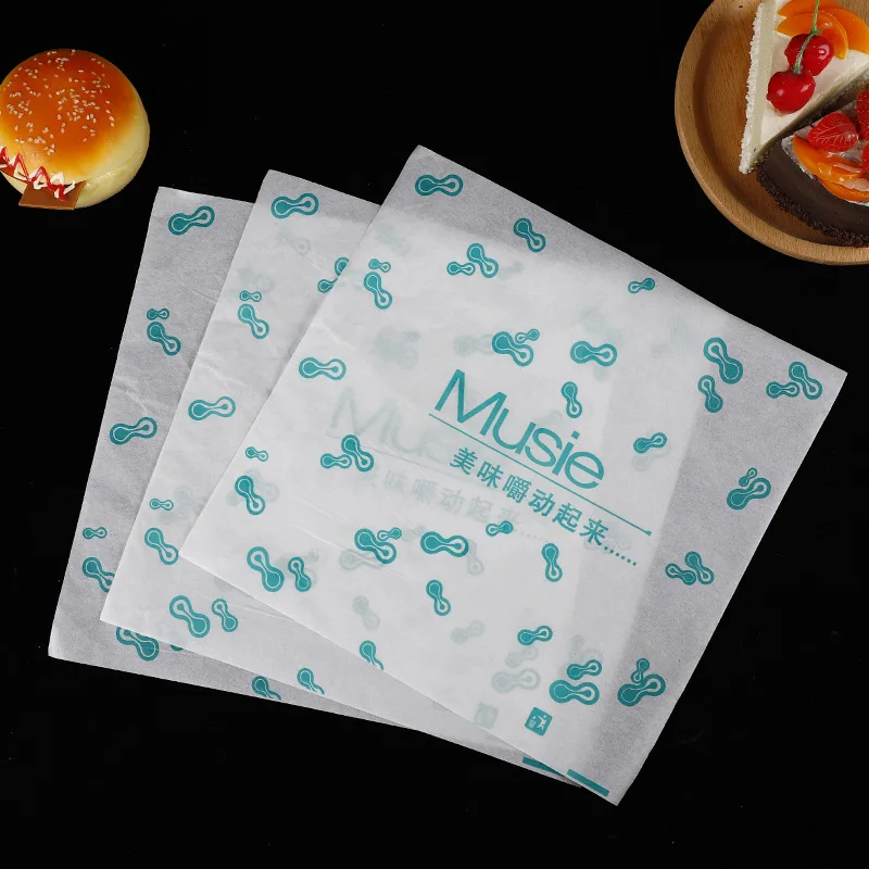 
Design Hamburg Fried Chicken Deli Greaseproof Microwave Freezable Disposable Food Grade Wrapping Paper Roll 