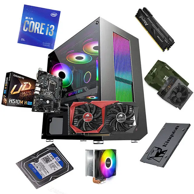 Игровой настольный компьютер i3 10100F /GTX1650/SSD, 120 ГБ